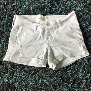 White jean shorts from hollister